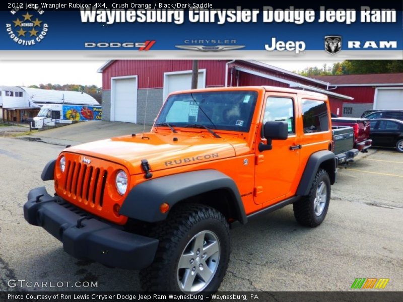 Crush Orange / Black/Dark Saddle 2012 Jeep Wrangler Rubicon 4X4