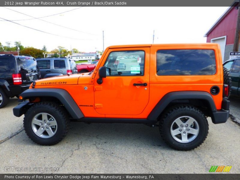 Crush Orange / Black/Dark Saddle 2012 Jeep Wrangler Rubicon 4X4