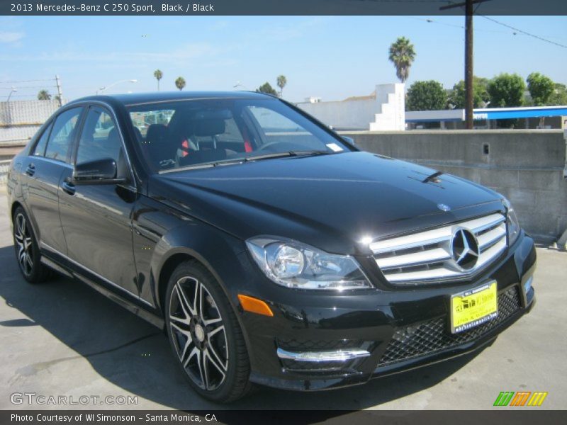 Black / Black 2013 Mercedes-Benz C 250 Sport