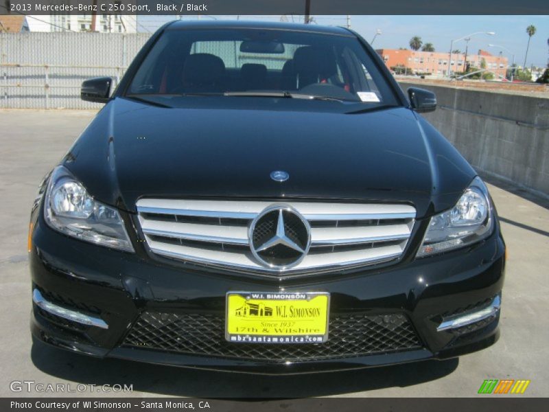 Black / Black 2013 Mercedes-Benz C 250 Sport
