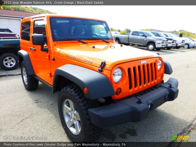 Crush Orange / Black/Dark Saddle 2012 Jeep Wrangler Rubicon 4X4