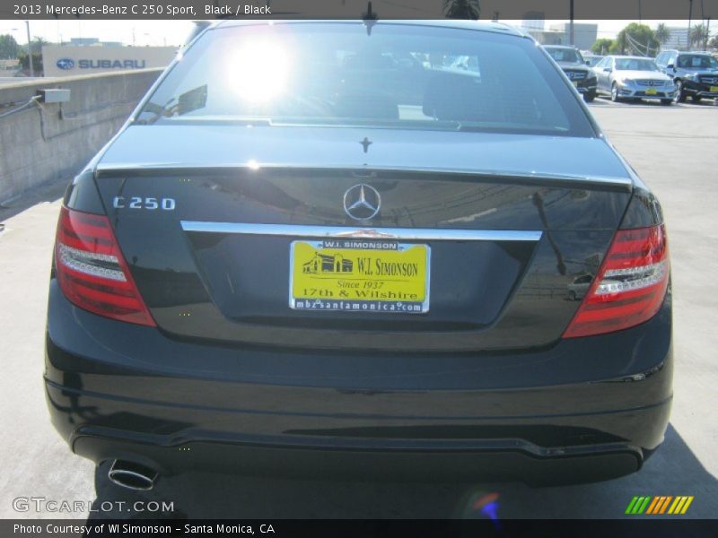 Black / Black 2013 Mercedes-Benz C 250 Sport