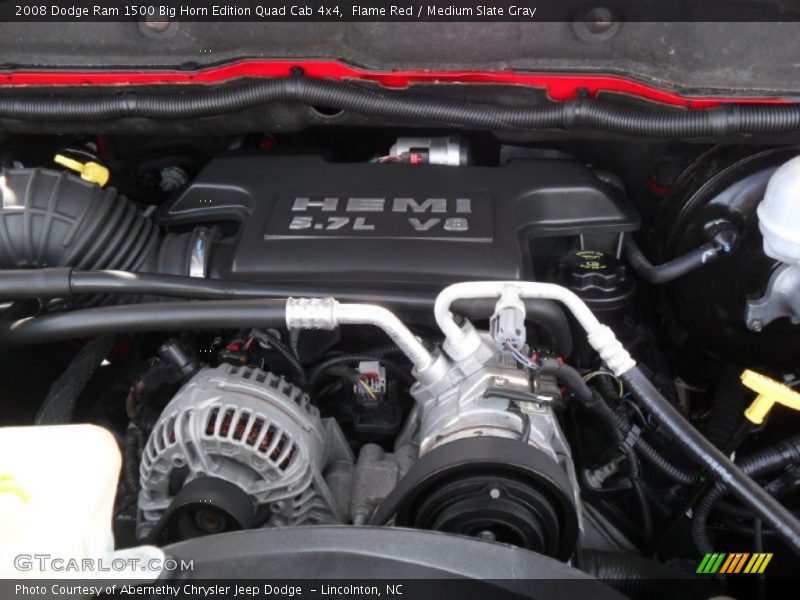 Flame Red / Medium Slate Gray 2008 Dodge Ram 1500 Big Horn Edition Quad Cab 4x4