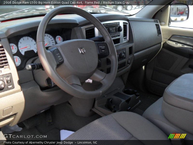 Flame Red / Medium Slate Gray 2008 Dodge Ram 1500 Big Horn Edition Quad Cab 4x4