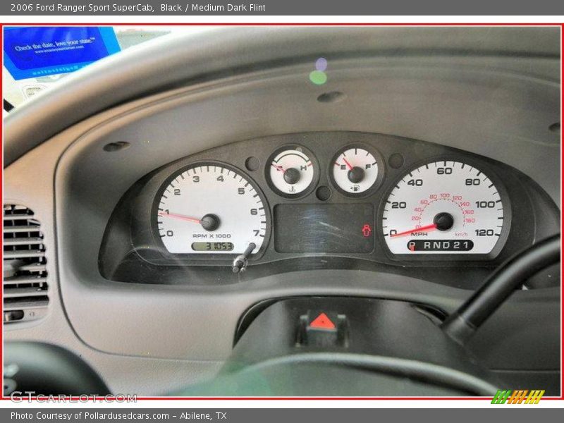 Black / Medium Dark Flint 2006 Ford Ranger Sport SuperCab