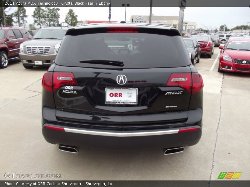 Crystal Black Pearl / Ebony 2011 Acura MDX Technology
