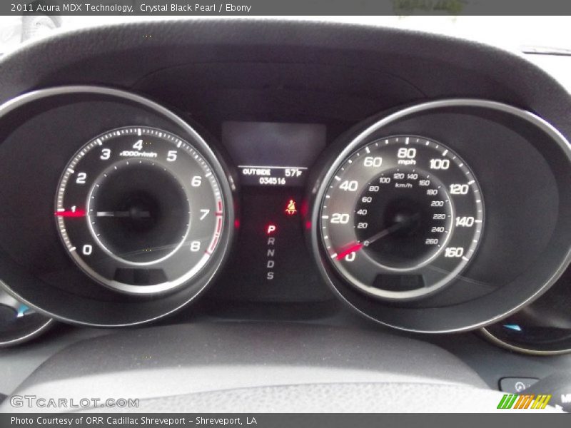 Crystal Black Pearl / Ebony 2011 Acura MDX Technology