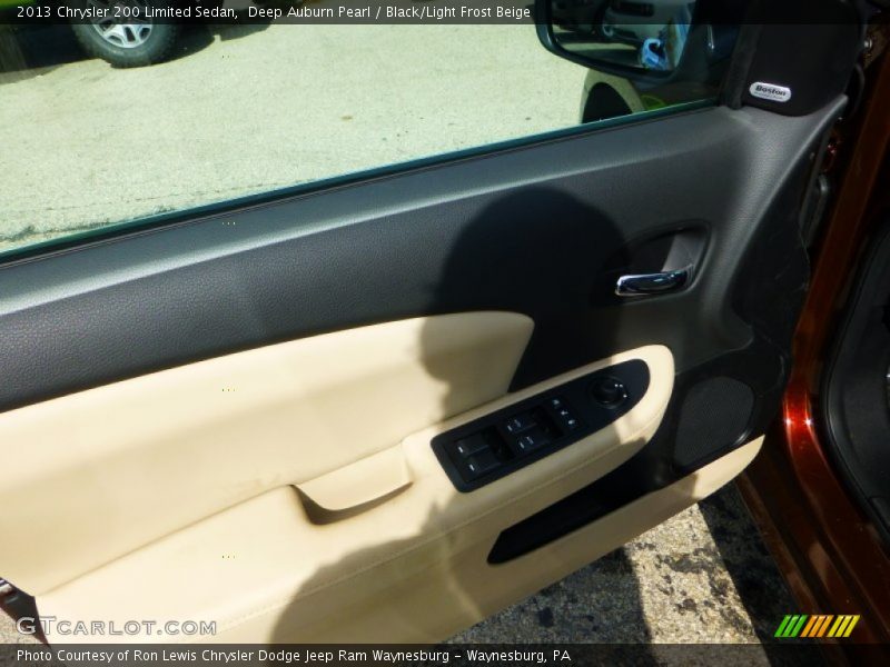 Deep Auburn Pearl / Black/Light Frost Beige 2013 Chrysler 200 Limited Sedan