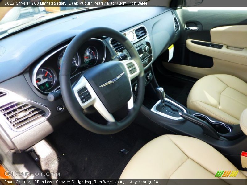 Deep Auburn Pearl / Black/Light Frost Beige 2013 Chrysler 200 Limited Sedan