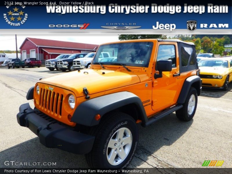Dozer Yellow / Black 2012 Jeep Wrangler Sport 4x4