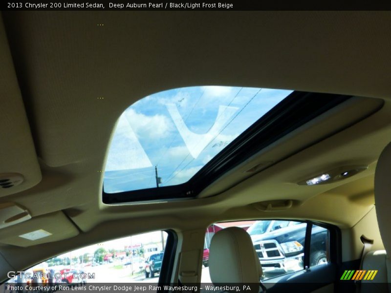 Deep Auburn Pearl / Black/Light Frost Beige 2013 Chrysler 200 Limited Sedan