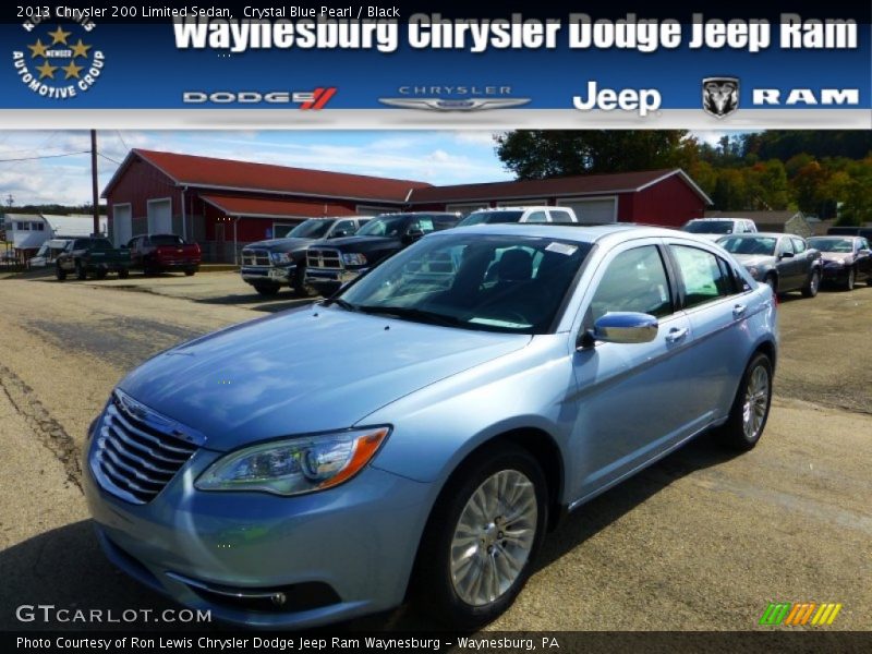 Crystal Blue Pearl / Black 2013 Chrysler 200 Limited Sedan