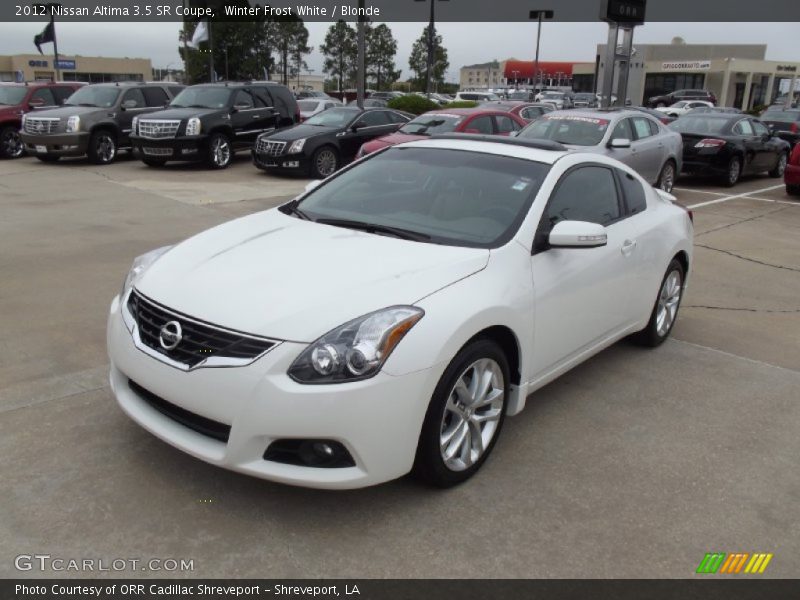 Winter Frost White / Blonde 2012 Nissan Altima 3.5 SR Coupe
