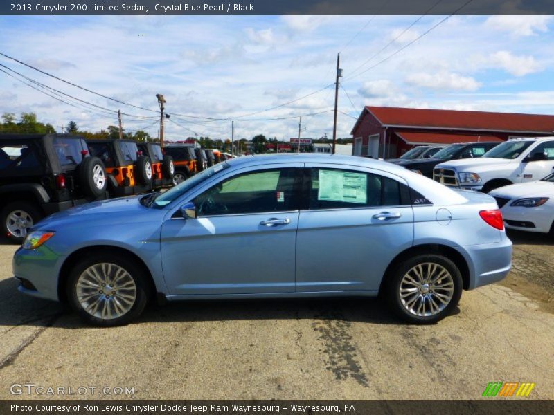Crystal Blue Pearl / Black 2013 Chrysler 200 Limited Sedan