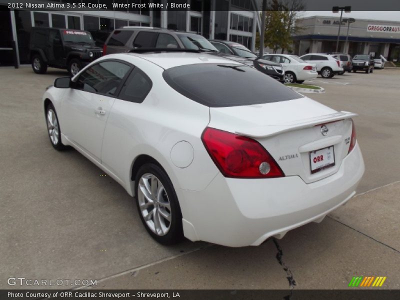 Winter Frost White / Blonde 2012 Nissan Altima 3.5 SR Coupe