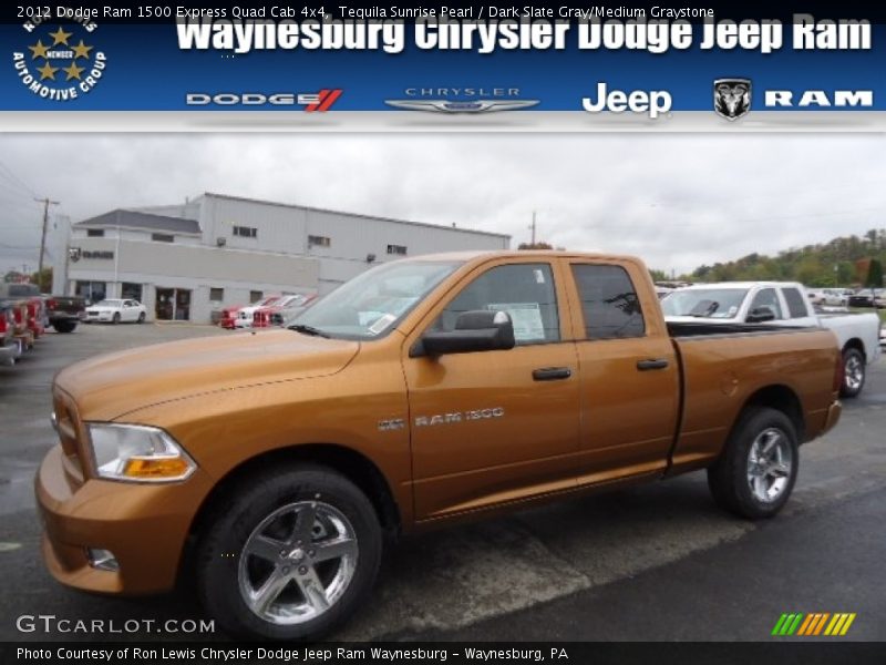 Tequila Sunrise Pearl / Dark Slate Gray/Medium Graystone 2012 Dodge Ram 1500 Express Quad Cab 4x4