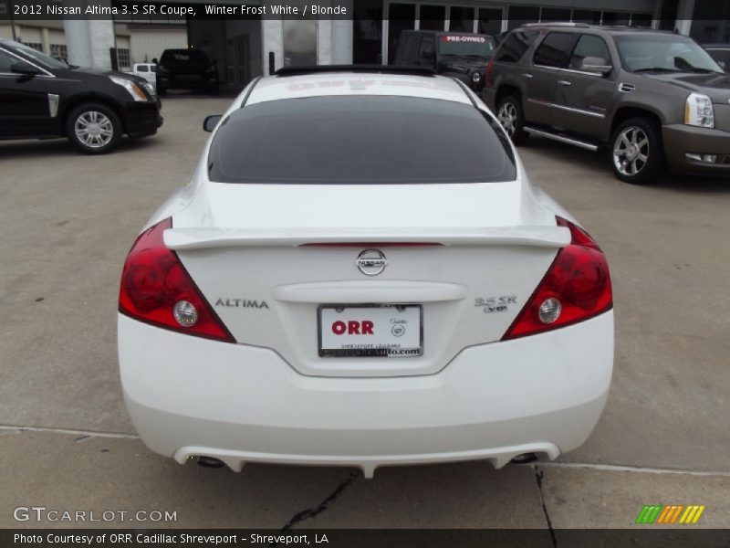 Winter Frost White / Blonde 2012 Nissan Altima 3.5 SR Coupe