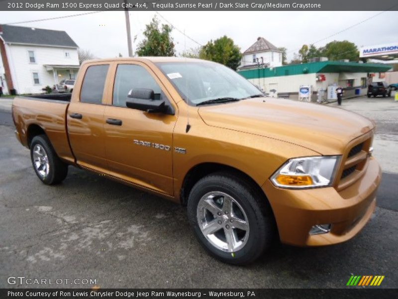 Tequila Sunrise Pearl / Dark Slate Gray/Medium Graystone 2012 Dodge Ram 1500 Express Quad Cab 4x4