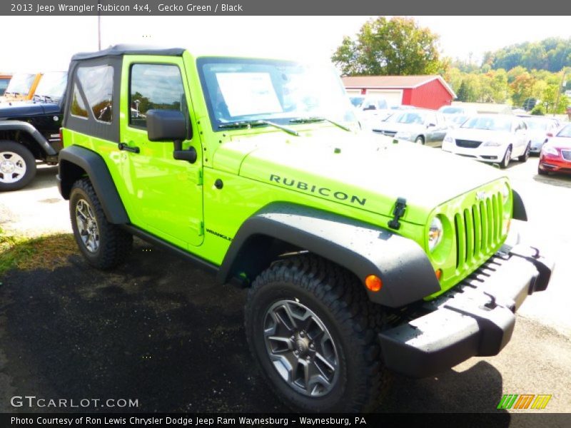 Gecko Green / Black 2013 Jeep Wrangler Rubicon 4x4