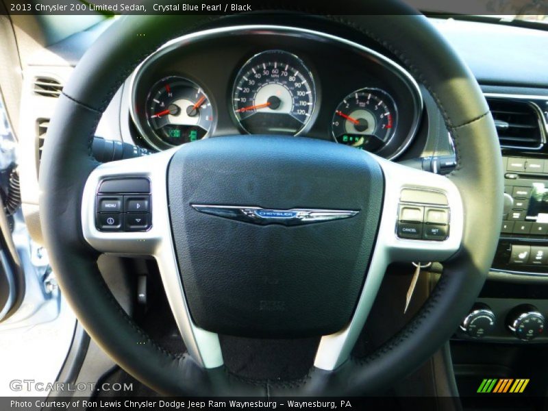 Crystal Blue Pearl / Black 2013 Chrysler 200 Limited Sedan
