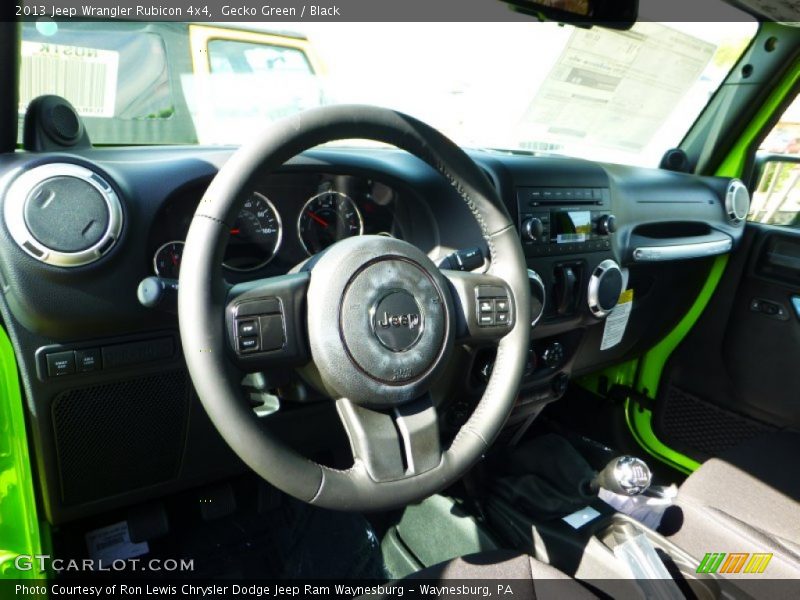 Gecko Green / Black 2013 Jeep Wrangler Rubicon 4x4