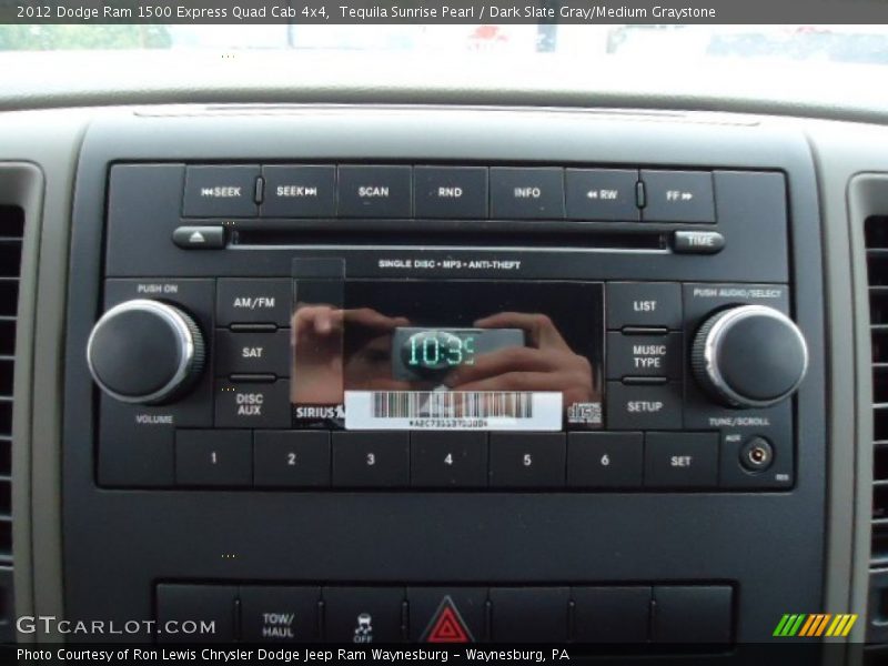 Tequila Sunrise Pearl / Dark Slate Gray/Medium Graystone 2012 Dodge Ram 1500 Express Quad Cab 4x4