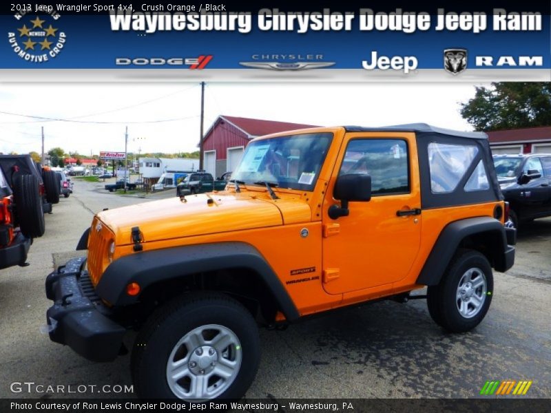 Crush Orange / Black 2013 Jeep Wrangler Sport 4x4