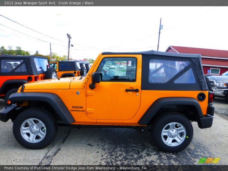 Crush Orange / Black 2013 Jeep Wrangler Sport 4x4