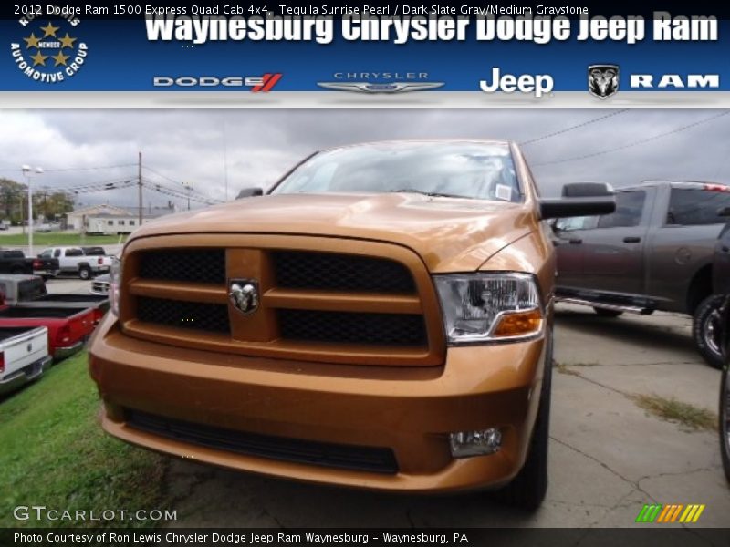 Tequila Sunrise Pearl / Dark Slate Gray/Medium Graystone 2012 Dodge Ram 1500 Express Quad Cab 4x4