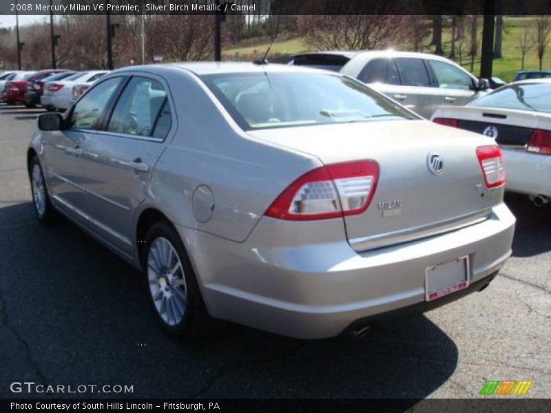 Silver Birch Metallic / Camel 2008 Mercury Milan V6 Premier