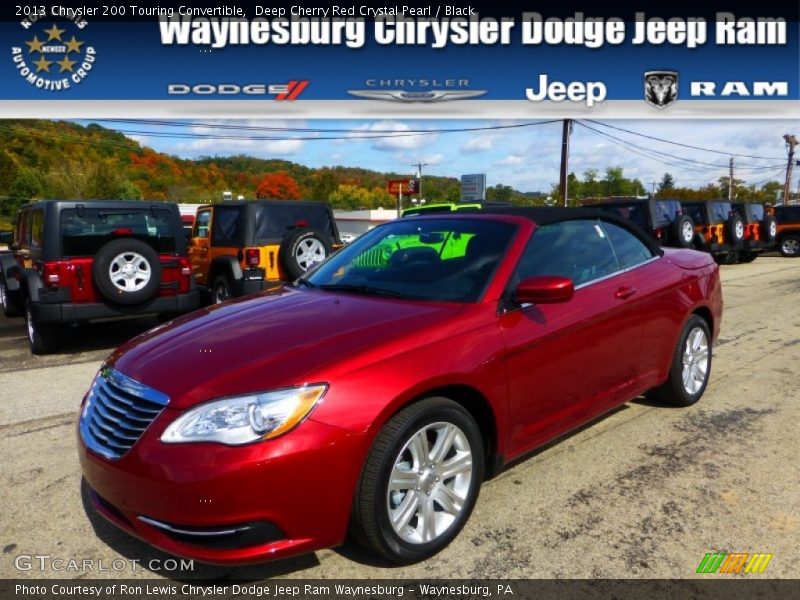 Deep Cherry Red Crystal Pearl / Black 2013 Chrysler 200 Touring Convertible