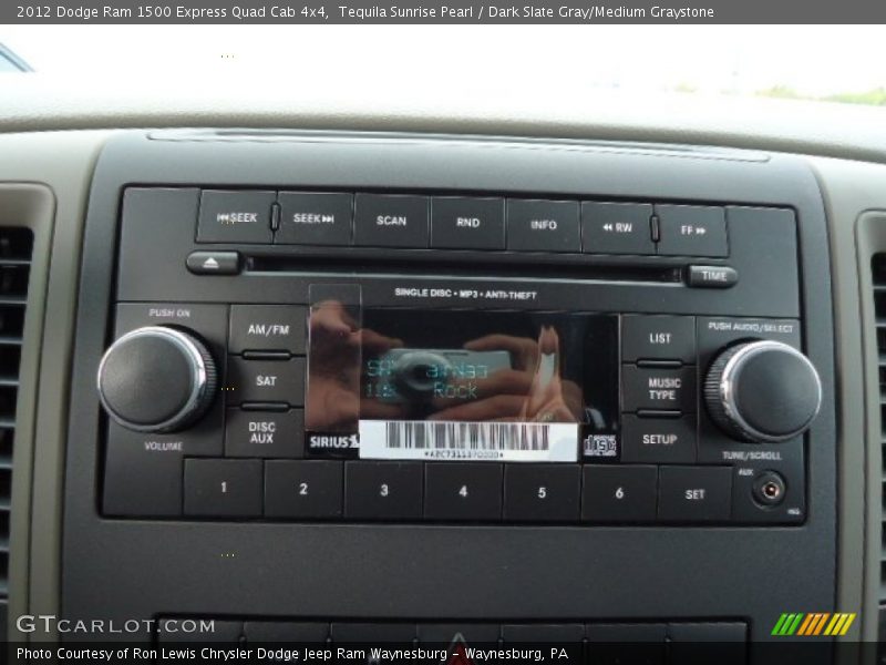 Tequila Sunrise Pearl / Dark Slate Gray/Medium Graystone 2012 Dodge Ram 1500 Express Quad Cab 4x4