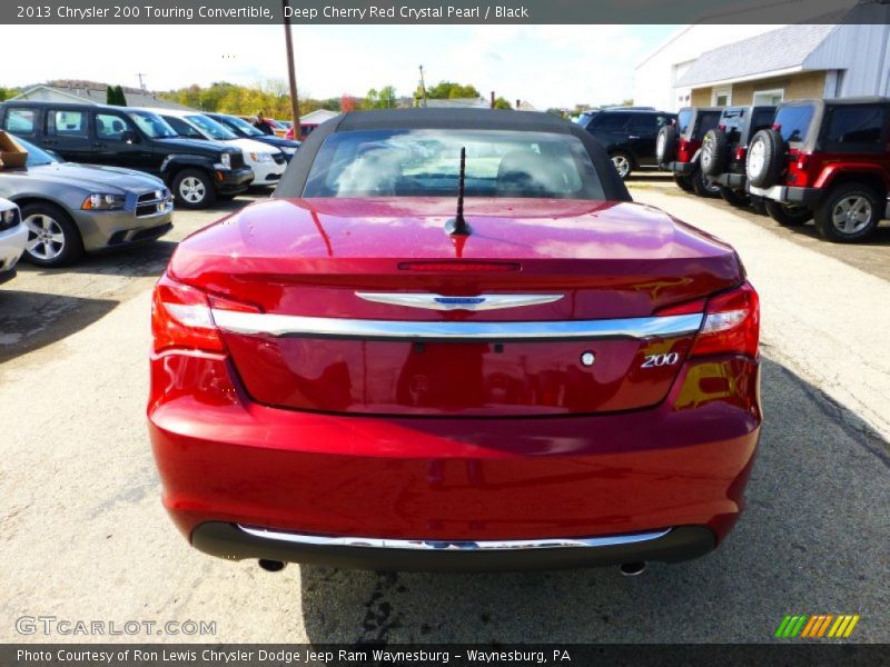 Deep Cherry Red Crystal Pearl / Black 2013 Chrysler 200 Touring Convertible