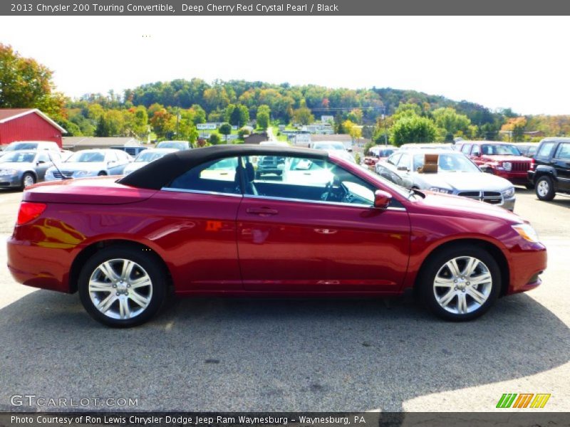 Deep Cherry Red Crystal Pearl / Black 2013 Chrysler 200 Touring Convertible