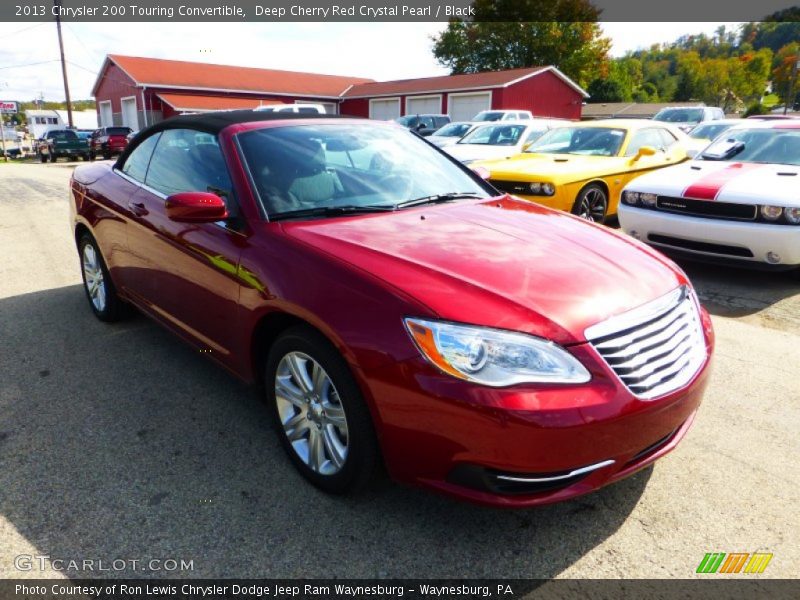 Deep Cherry Red Crystal Pearl / Black 2013 Chrysler 200 Touring Convertible