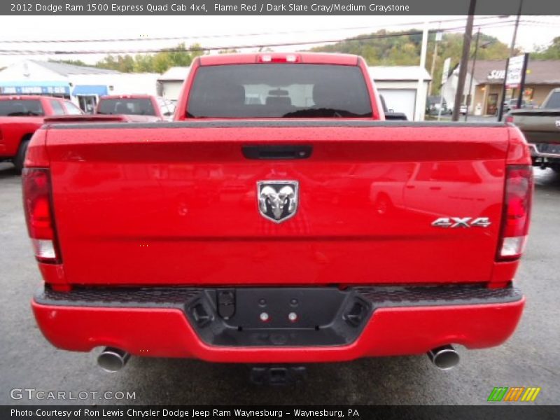 Flame Red / Dark Slate Gray/Medium Graystone 2012 Dodge Ram 1500 Express Quad Cab 4x4