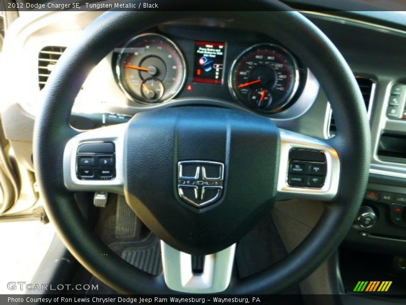 Tungsten Metallic / Black 2012 Dodge Charger SE