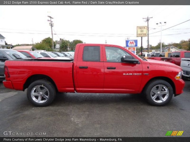 Flame Red / Dark Slate Gray/Medium Graystone 2012 Dodge Ram 1500 Express Quad Cab 4x4