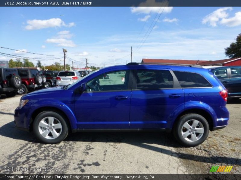 Blue Pearl / Black 2012 Dodge Journey SXT AWD
