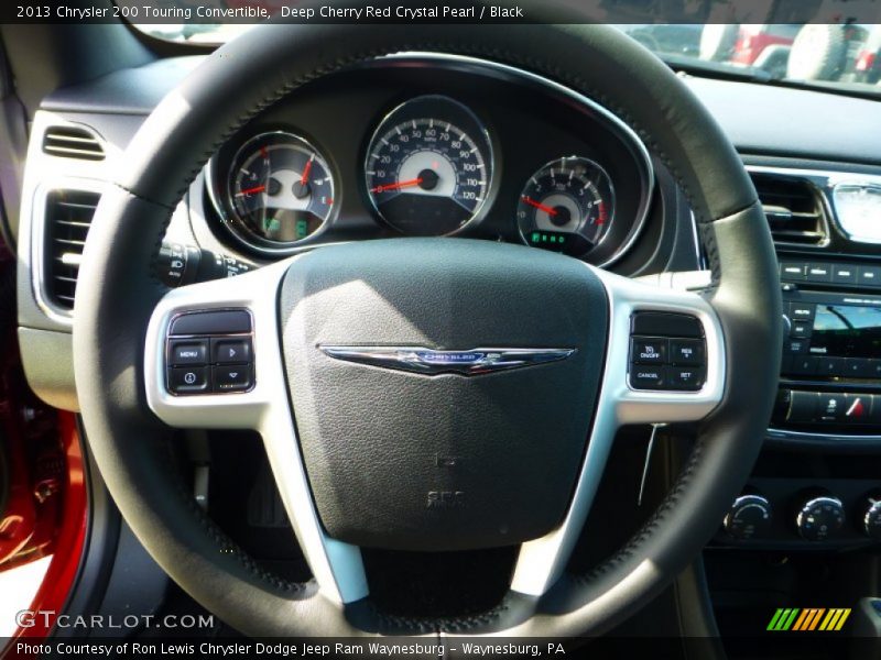 Deep Cherry Red Crystal Pearl / Black 2013 Chrysler 200 Touring Convertible