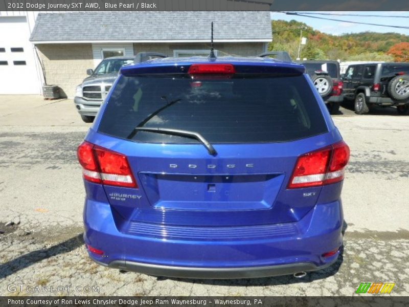 Blue Pearl / Black 2012 Dodge Journey SXT AWD