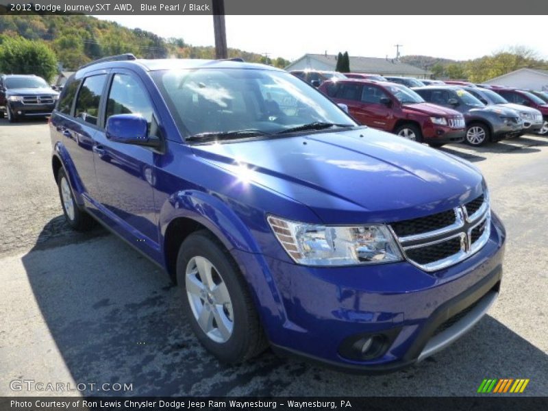 Blue Pearl / Black 2012 Dodge Journey SXT AWD