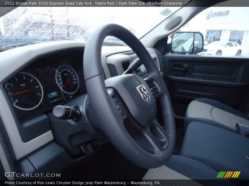 Flame Red / Dark Slate Gray/Medium Graystone 2012 Dodge Ram 1500 Express Quad Cab 4x4