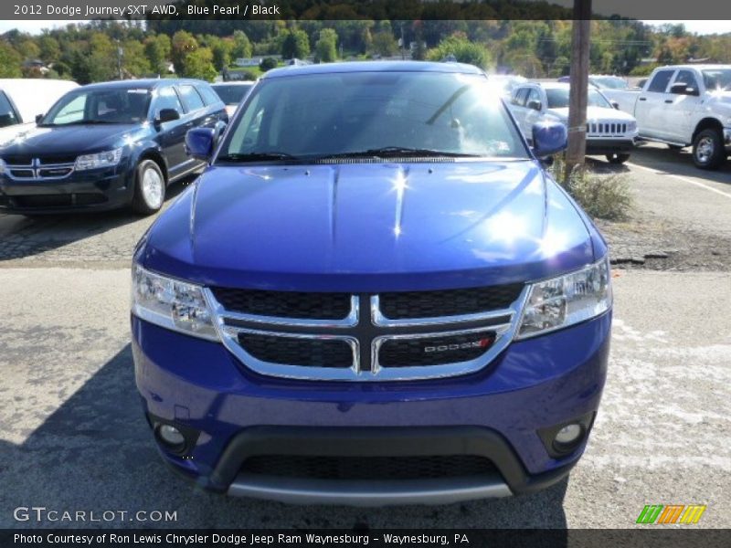 Blue Pearl / Black 2012 Dodge Journey SXT AWD