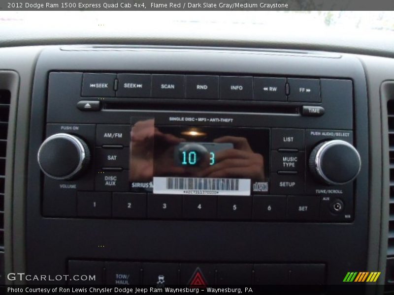 Audio System of 2012 Ram 1500 Express Quad Cab 4x4