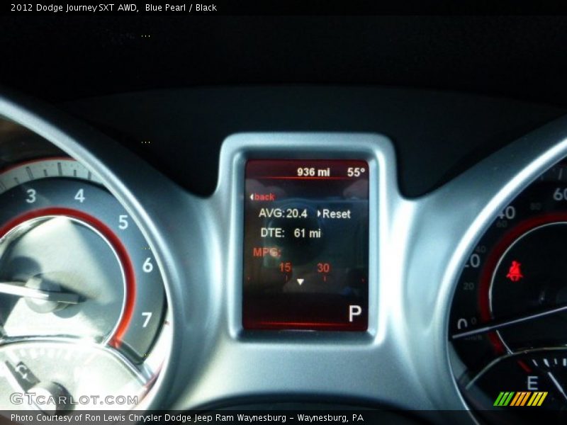 Blue Pearl / Black 2012 Dodge Journey SXT AWD