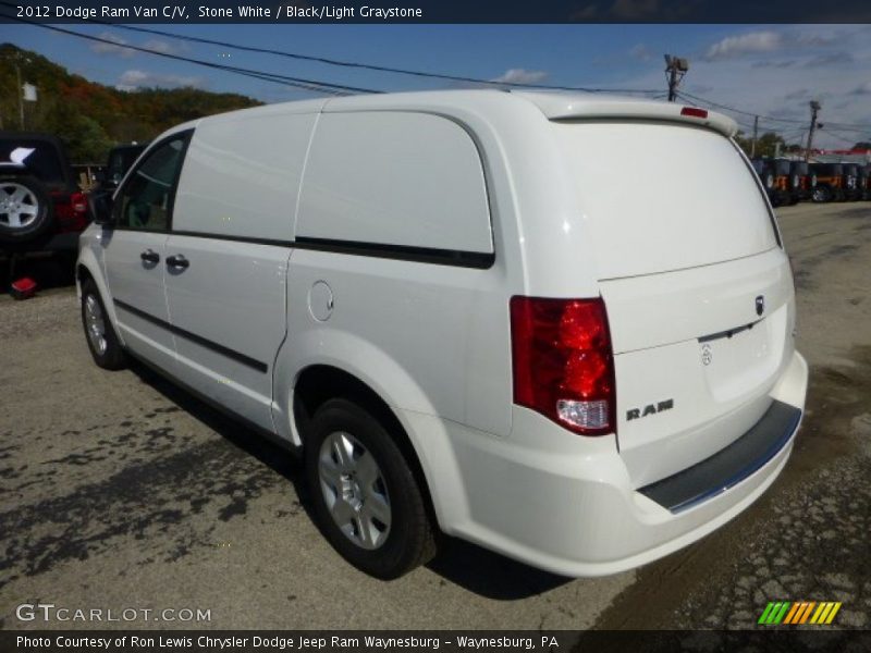 Stone White / Black/Light Graystone 2012 Dodge Ram Van C/V