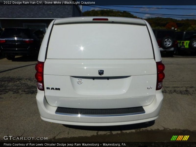Stone White / Black/Light Graystone 2012 Dodge Ram Van C/V