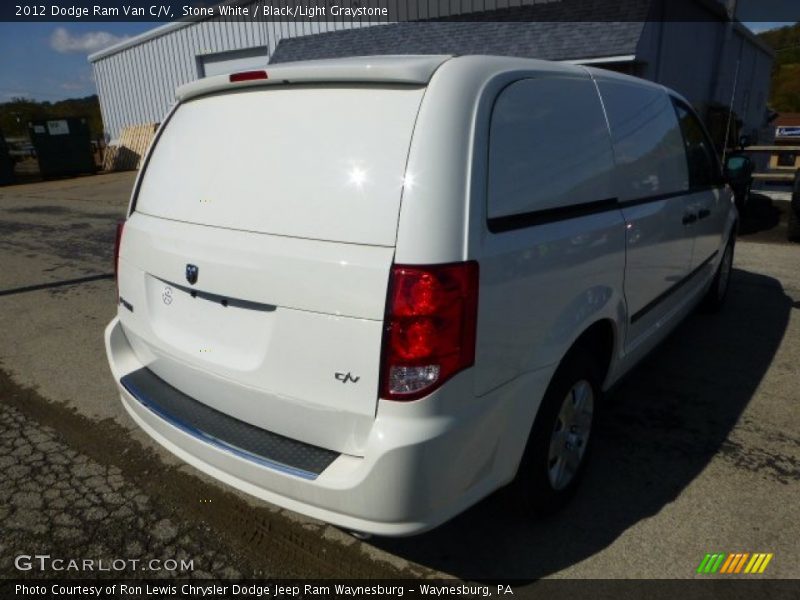 Stone White / Black/Light Graystone 2012 Dodge Ram Van C/V