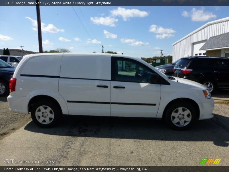 Stone White / Black/Light Graystone 2012 Dodge Ram Van C/V
